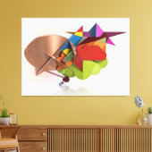 Voorbij de wolken canvas afdruk (Insitu (Woonkamer))