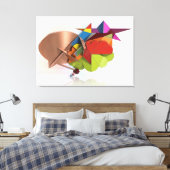 Voorbij de wolken canvas afdruk (Insitu (Slaapkamer))