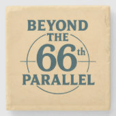 Voorbij het 66e Parallel Arctic Circle Adventure Stenen Onderzetter (Voorkant)