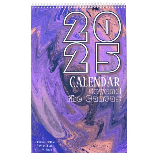 Voorbij het doek Originele Abstracte Kunst Kalender (Hoes)