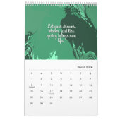 Voorbij het doek Originele Abstracte Kunst Kalender (Mar 2026)