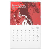 Voorbij het doek Originele Abstracte Kunst Kalender (Feb 2026)