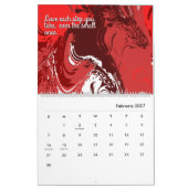 Voorbij het doek Originele Abstracte Kunst Kalender (Feb 2027)