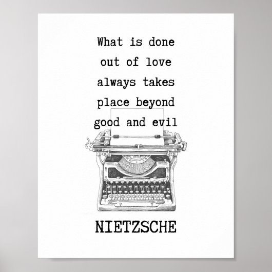 Voorbij het goede en slechte citaat van Nietzsche Poster (Voorkant)