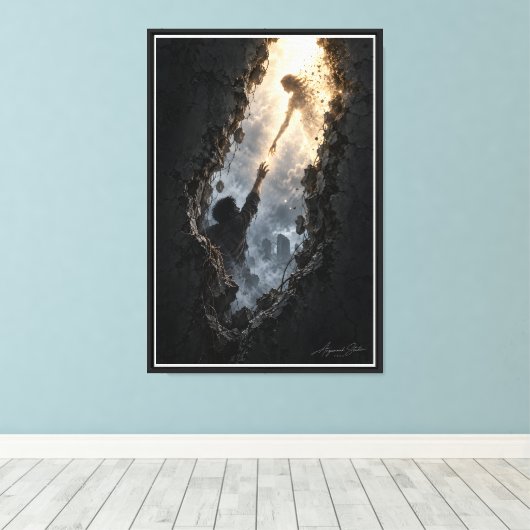 Voorbij het Licht Canvas Afdruk (Insitu (Houten vloer))