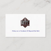 Voorbij het veld visitekaartje (Achterkant)