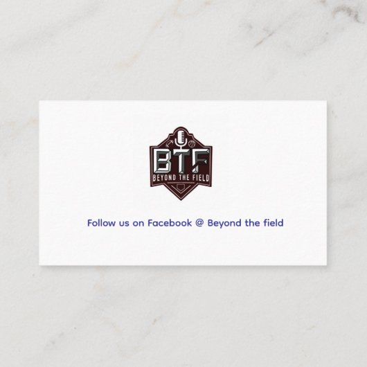 Voorbij het veld visitekaartje (Achterkant)