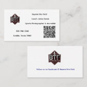 Voorbij het veld visitekaartje (Voorkant / Achterkant)