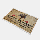 Voorbij hier zijn er draken deurmat (Schuin)