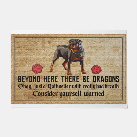 Voorbij hier zijn er draken deurmat (Voorkant)