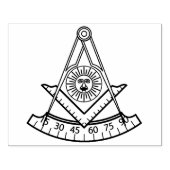 Voorbij Master Vrijmetselarij Square Compass vrijm Rubberstempel (Afrduk)