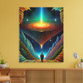 Voorbij nu canvas afdruk (Insitu (Woonkamer))