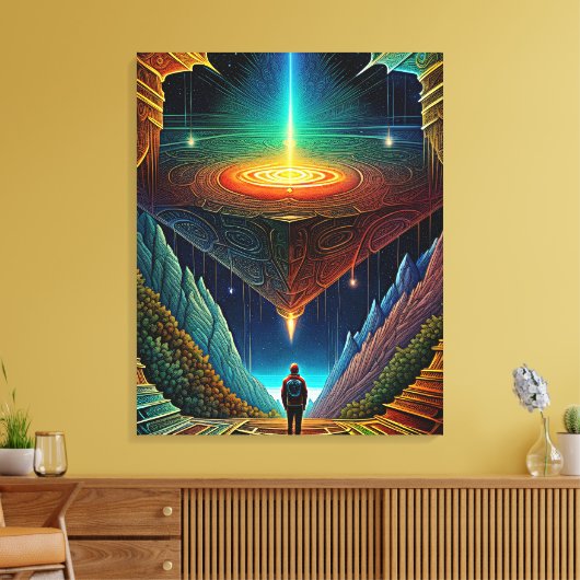 Voorbij nu canvas afdruk (Insitu (Woonkamer))