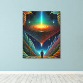 Voorbij nu canvas afdruk (Insitu (Houten vloer))