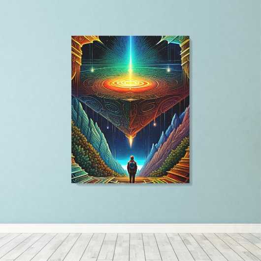 Voorbij nu canvas afdruk (Insitu (Houten vloer))