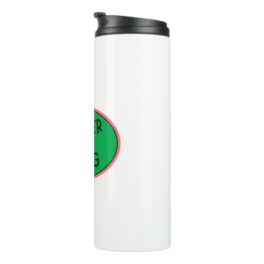 Voorbij voelen de jonge sticker het element van he thermosbeker (Geroteerd rechts)