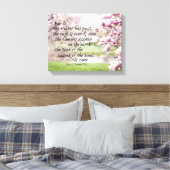 Voorbijbel verse met Magnolia Trees Canvas Afdruk (Insitu (Slaapkamer))