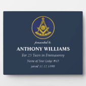 Voorbije Master Vrijmetselarij Vrijmetselaar Fotoplaat (Voorkant)