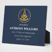 Voorbije Master Vrijmetselarij Vrijmetselaar Fotoplaat (Zijkant)