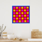 Voorbijgaande flikkerende kleuren poster (Keuken)