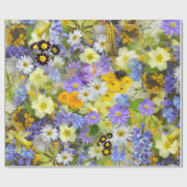 voorbloemige bloemen, omslagpapier cadeaupapier (Vlak)