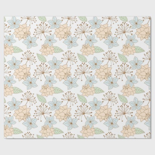 voorbloemige bloemen, omslagpapier cadeaupapier (Vlak)