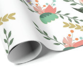 voorbloemige bloemen, omslagpapier cadeaupapier (Rol Hoek)