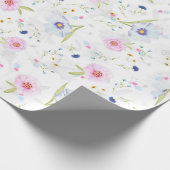 voorbloemige bloemen, omslagpapier cadeaupapier (Hoek)