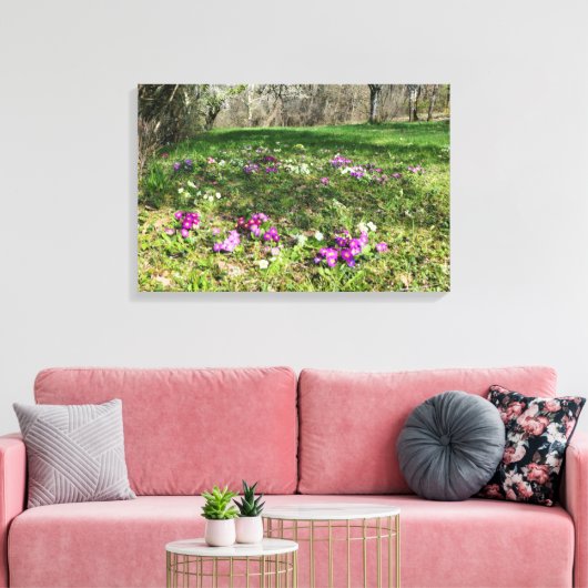 Voorbode van de lente canvas afdruk (Insitu (Woonkamer))