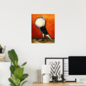 Voorburg Cropper Pigeon Blue Check Poster (Thuiskantoor)