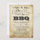 Voordat de baby opkomt, hebben we een BBQ! Kaart (Voorkant)