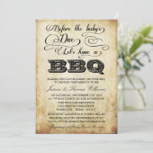 Voordat de baby opkomt, hebben we een BBQ! Kaart (Staand voorkant)