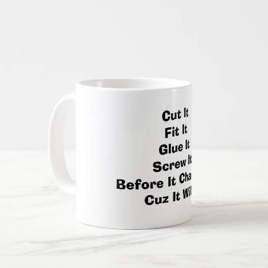 Voordat de Mok wordt gewijzigd (Voorkant links)