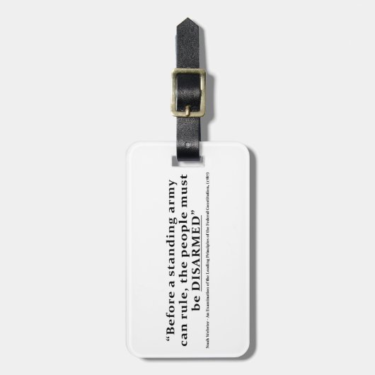 Voordat een leger kan regeren, moeten mensen worde bagagelabel (Voorkant verticaal)