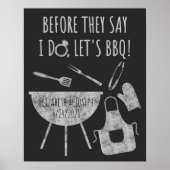 Voordat ik doe BBQ Vrijgezellenfeest Verloving wel Poster (Voorkant)