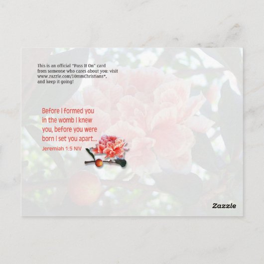 Voordat ik je formuleerde briefkaart (Achterkant)