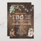 Voordat ik paren douche Westerne bruiloft Kaart (Voorkant / Achterkant)