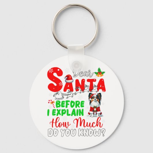 Voordat ik uitleg hoeveel je weet over Xmas Papill Sleutelhanger (Voorkant)