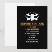 Voordat je dronepiloot vraagt kaart (Voorkant / Achterkant)