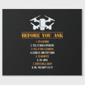 Voordat je een dronepiloot vraagt cadeaupapier (Vlak)