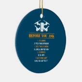 Voordat je een dronepiloot vraagt keramisch ornament (Rechts)