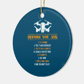 Voordat je een dronepiloot vraagt keramisch ornament (Links)