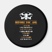 Voordat je een dronepiloot vraagt magneet (Voorkant)