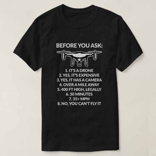 Voordat je een uitleggingsvraag stelt, is het grap t-shirt (Design voorkant)
