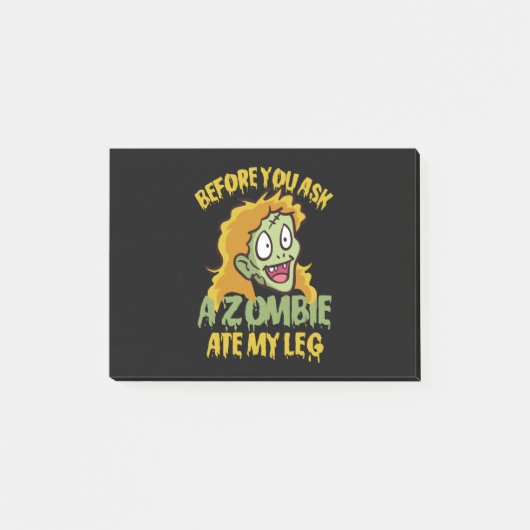 Voordat je het een Zombie vraagt, moet ik mijn bee Post-it® Notes (Voorkant)