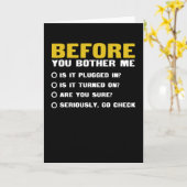 Voordat je mij mijn grappige technische ondersteun kaart (Gele Bloem)