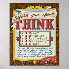 Voordat je praat, TH.I.N.K. Poster
