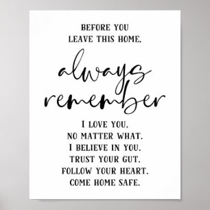 Voordat u dit Home-Inspirerend verlaat Poster
