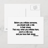 Voordat u uw offerte bekritiseert briefkaart (Voorkant / Achterkant)