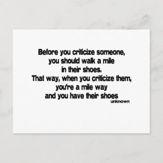 Voordat u uw offerte bekritiseert briefkaart